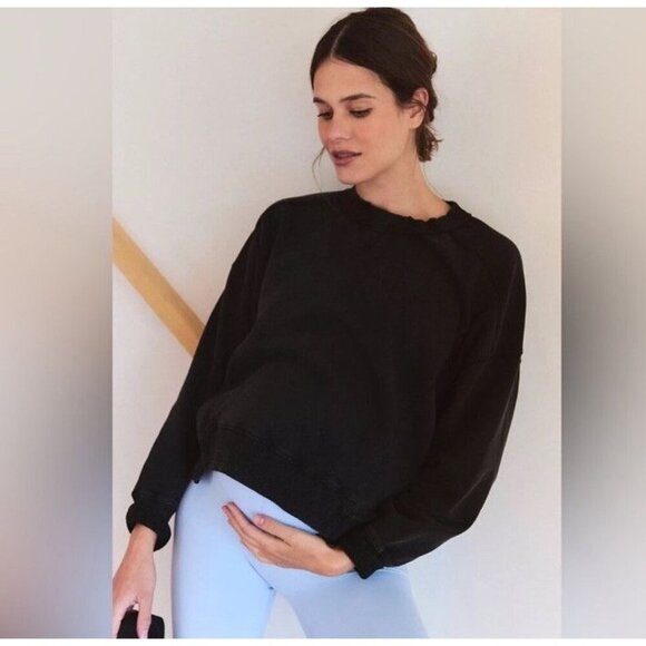 NWT Free People Movement x Hatch Intercept Pullover Small Black Top Sweatshirt - Picture 4 of 13